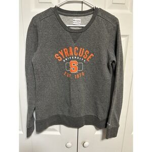 Syracuse University, Gray Crewneck Champion Pullover Sweatshirt, Size Medium